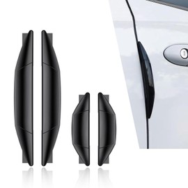 MLY 4PCS Car Door Edge Guards, Heavy-Duty Car Door Protector, Anti-Collision Strips with Self-Adhesive Backing, Universal Door Guards Decorative for Cars, Suvs, Trucks (Black)