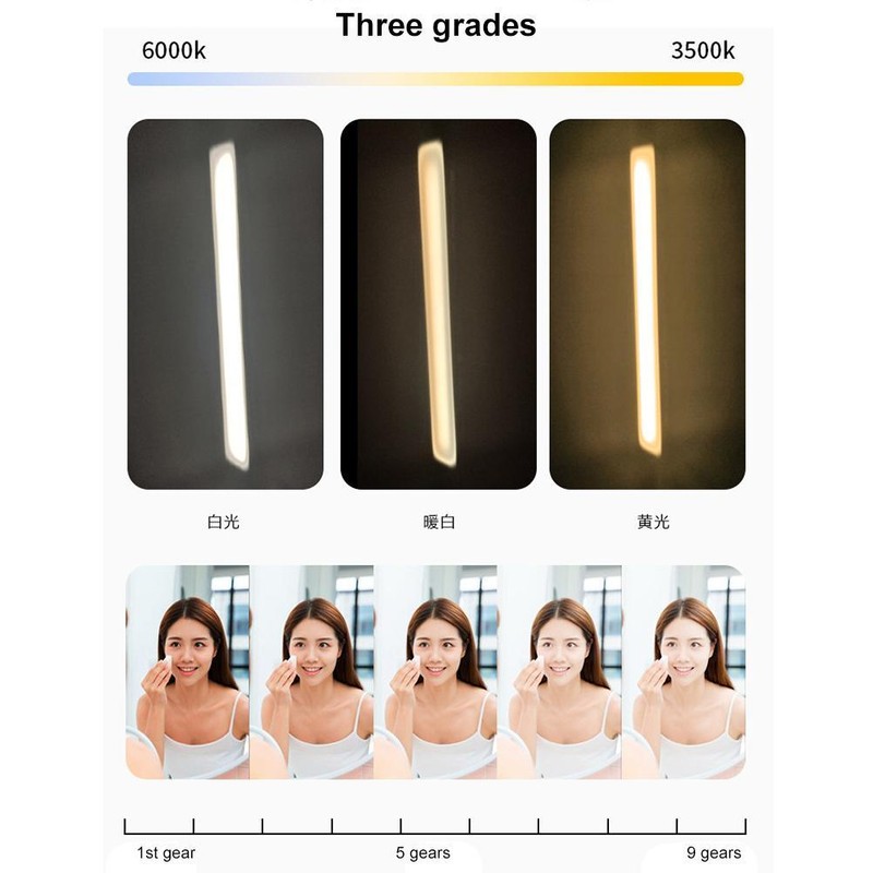 Adjustable LED Desk Lamp Reading Light with Clamp Metal Swing
