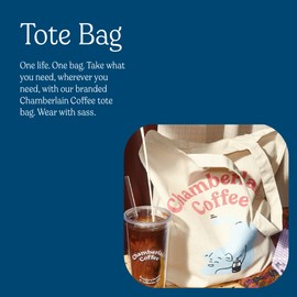 Chamberlain Coffee The Original Family Shopping Tote - Aesthetic Tote Bag for Groceries, Farmers Market, Books & School - Cotton Canvas Tote Bag - Durable Reusable Canvas Shopping Bag