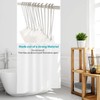 Stainless Steel Shower Curtain Hooks, 55 Inch Ball Chain Design,