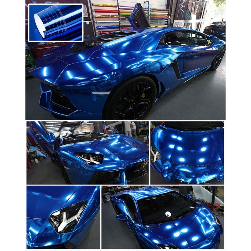 NewL Glossy Blue Vinyl Wrap for Car, Bike, Motorcycle, 30