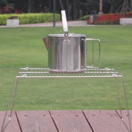 Camping Backpack Folding Campfire Grill Stainless Steel Grate BBQ Grill Rack Portable Over Fire Camping Grill with Legs for Outdoor Open Flame Cooking 25X32CM Hibachi Grill