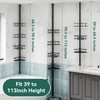 Dimyno Corner Shower Caddy Tension Pole, 4 Tier Adjustable Rustproof
