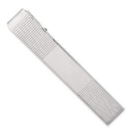 Jewels By Lux Rhodium Plated Kelly Waters Patterned Tie Bar