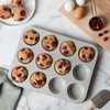 Martha Stewart Gallen 12 Cup Nonstick Carbon Steel Muffin/Cupcake Pan