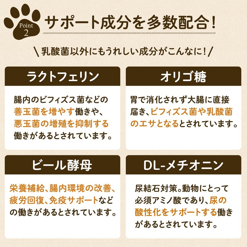犬猫用 乳酸菌 サプリ ペットの健康維持 腸活・消化サポート すっきりした毎日を応援【公式】うちのこケア スッキリの喜び （生きた乳酸菌で愛犬愛猫の健康維持）【国産・大容量:90g】