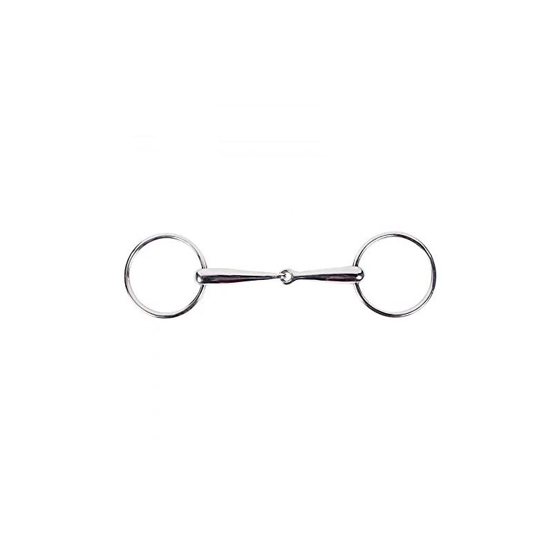 Horze Solid Mouth Loose Ring Snaffle - Silver - Size: