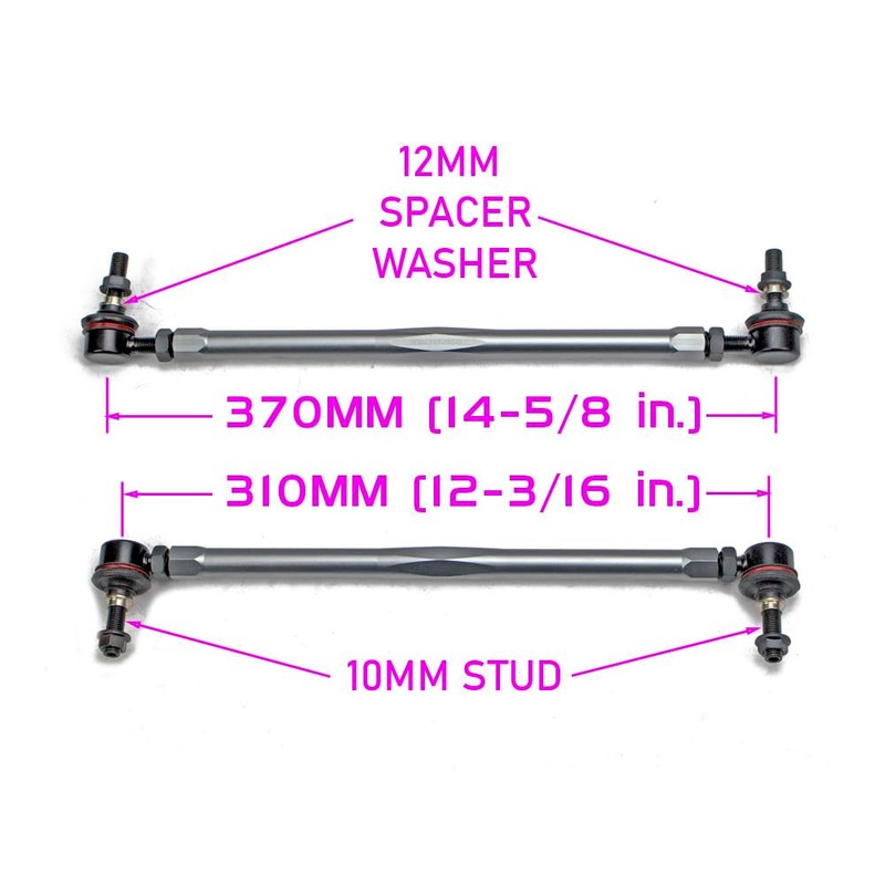 Godspeed™ SB-TR-260 Universal Anti-Sway Bar Adjustable Links, range 310-370 mm