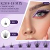 120pzs Extensiones Pestañas Raíces Curvatura D 8-18mm, K28