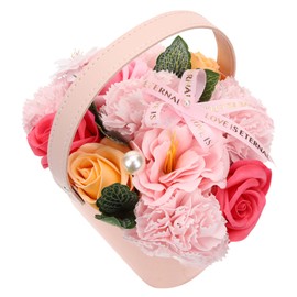 Healeved 1piece Floral Soap Flower Bouquet in Elegant Box for Weddings Anniversaries and Special Occasions for Valentine's Day and Mother's Day Beautifully Decorated Mixed Soap Flowers