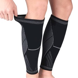 HFINGF Calf Compression Sleeves, Leg Compression Socks for Men and Women, Leg Sleeve and Shin Splints Support, Ideal for Basketball Football Soccer (2 X-Large Sleeves)