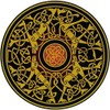 Happylife Productions Celtic Dogs - Window Sticker/Decal (4.5" Circular)
