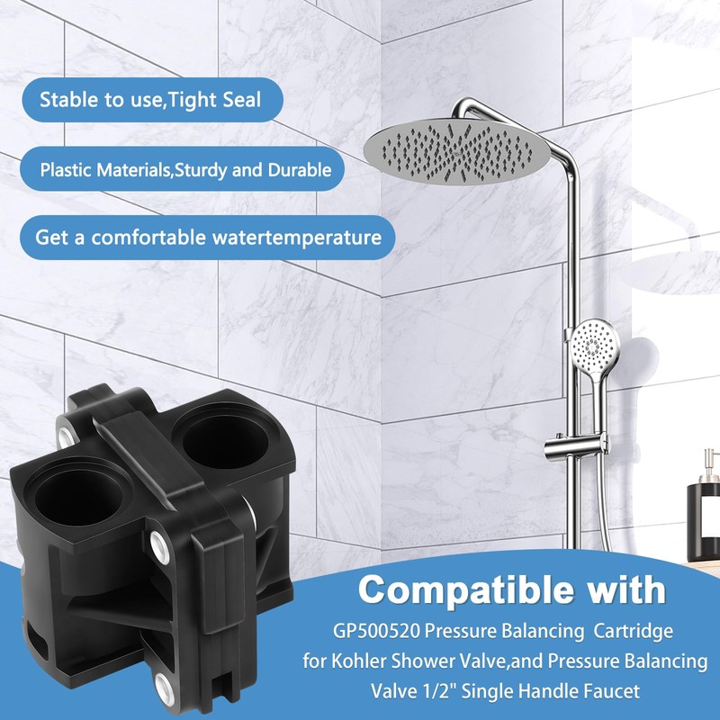 GP500520 Pressure Balancing Unit Cartridge Replacement,Compatible with Kohler Shower Cartridge,Shower