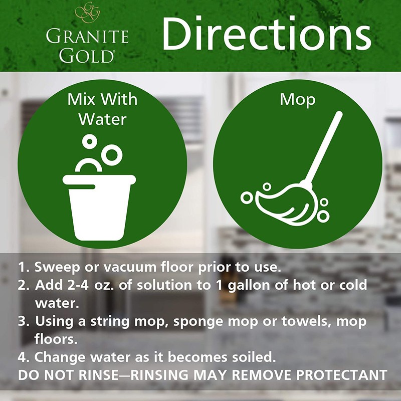 Granite Gold Stone And Tile Floor Cleaner - No-Rinse Deep