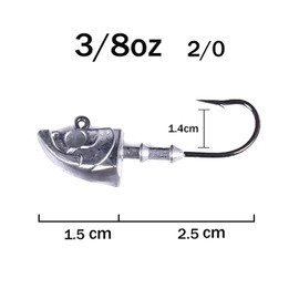 10Pcs Saltwater Swimbait Jig Lures for Bass (3/8oz Jig Heads (10Pack))