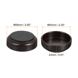 uxcell Non-Slip Furniture Pads, 8Pcs 60mm - Rubber Furniture Foot Cups, Round Furniture Leg Protectors Cups Sliders for Hardwood Floors (Brown)