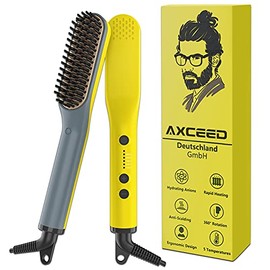 alisador de barbablsamo de barba y aceite de crecimiento de barba 3 en 1 cepillo alisador de pelo para barba                                          