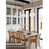 FookChak Gold Pendant Light, Modern Glass Pendant Lighting Over Table