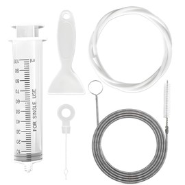 5 Pcs Fridge Drain Hole Cleaning Tool Blockage Remover,Fridge Emptying Dredger and Cleaning Set with Syringe and Tube for Drain Hole,Refrigerator Drain Hole Cleaning Tool for Sink Unclogger