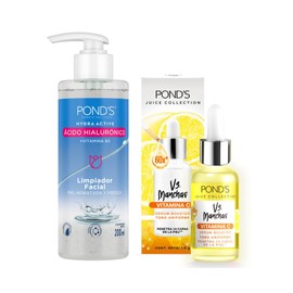 Ponds Sérum Booster Vs Manchas Vitamina C 30g  Limpiador Facial Hydra Active Ácido Hialurónico 200 ml                                                 
