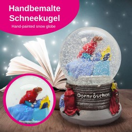 Fairy Tale Snow Globe Sleeping Beauty | Shaking Ball Glitter Ball Fairy Tale Motif | Gift for Collectors | W: 65 mm, H: 85 mm | 30037