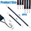 Realjoy Set of 6 Elastic Straps with Hooks, 50 cm