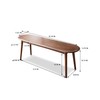 HomSof Natural Oak Wood for Dining Bench Table Bench for