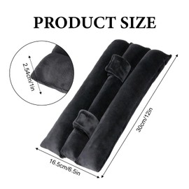 Hysterectomy Pillow Mastectomy Pillow Seat Belt Pillows for Mastectomy Post-Surgery Soft and Protection for Chest Chemotherapy Port Pacemaker, Abdominal Surgery Recovery Gift (Black)