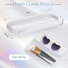 Sanwuta 6 Pcs Clear Hard Zipper Case Hard Plastic Zipper