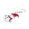 BAMAY Christmas Acrylic Cute Skating Snowman Earrings Dangle Novelty Jewelry