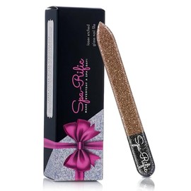 Spa-Rific Nano Laser Etched Glass Manicure Files, Professional Heavy Duty Nail Care Kit for Men, Women, and Adults - Single Copper