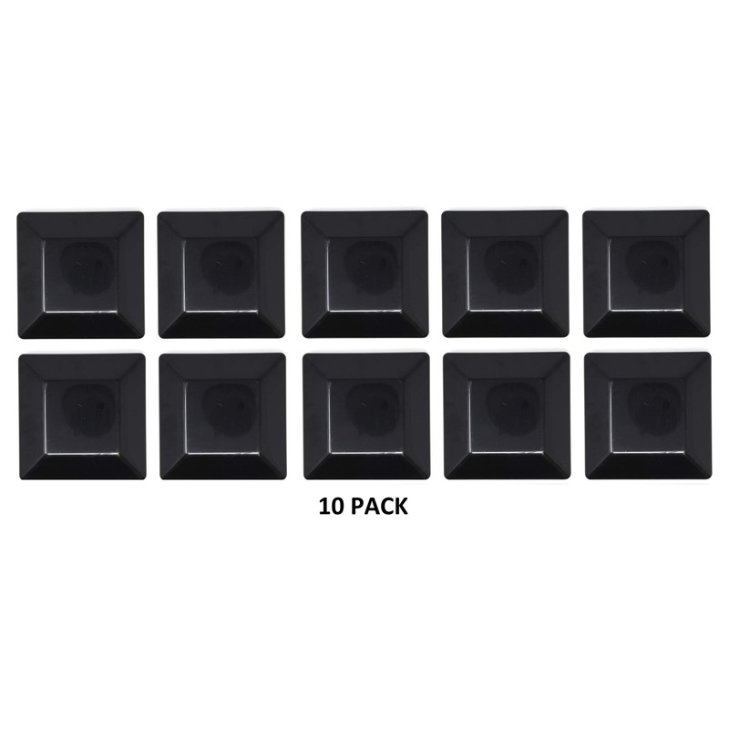 10 PACK-BLACK-6X6 FENCE POST PLASTIC CAP-(5 5/8 X 5 5/8)