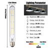 Leools 8W Dimmable Edison Led Tubular Bulb T10/T30,75 Watt Incandescent