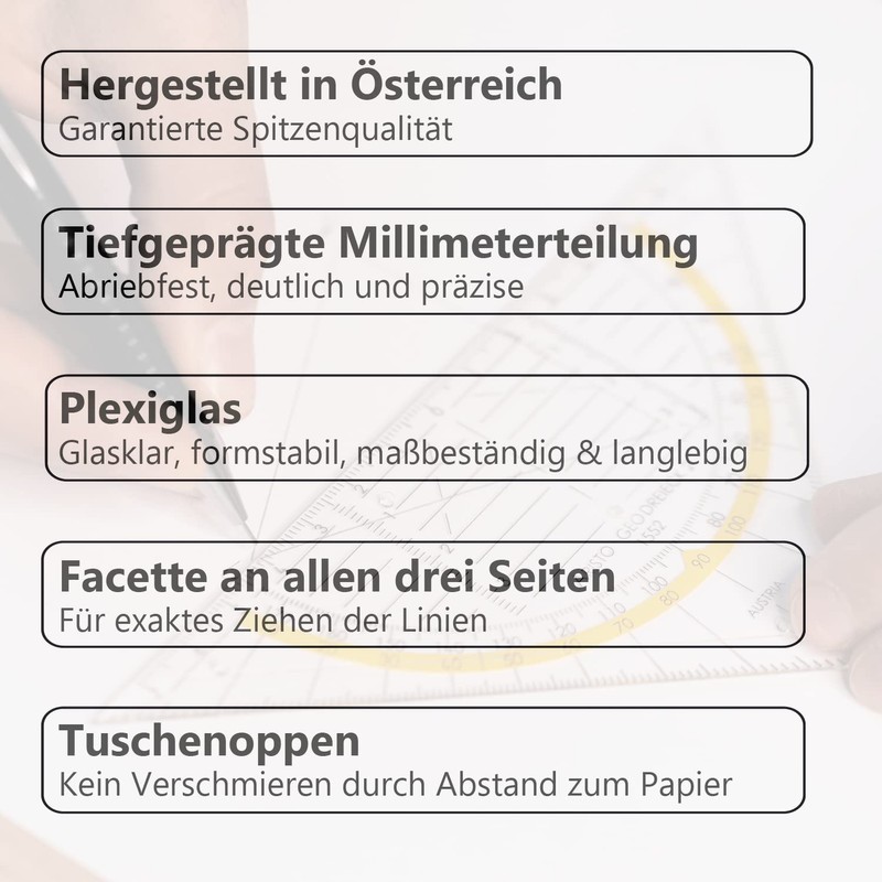 Aristo AR1552 Set Square 10 Pieces