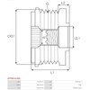AS-PL AFP0031(INA) Alternator Freewheel Pulleys / Slow Run Alternator Pulleys
