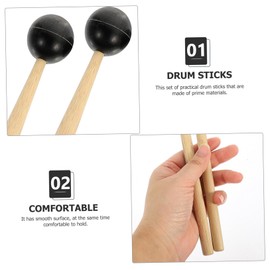 BESPORTBLE 2Pcs Durable Tongue Drum Mallets Lightweight Percussion Sticks for Xylophones Musical Instruments Polished Grip for for Students Music Lovers