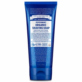 Dr Bronner's Organic Shaving Soap - Peppermint, 207ml