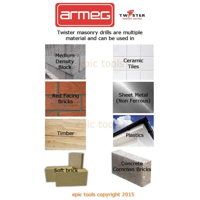 Armeg 8.0mm Twister Multi Material Drill Bit