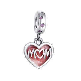 Annmors Mom Charms for Bracelets-925 Sterling Silver Openwork Bead,Charms for Bracelets and Necklaces,Gifts for Women Girls