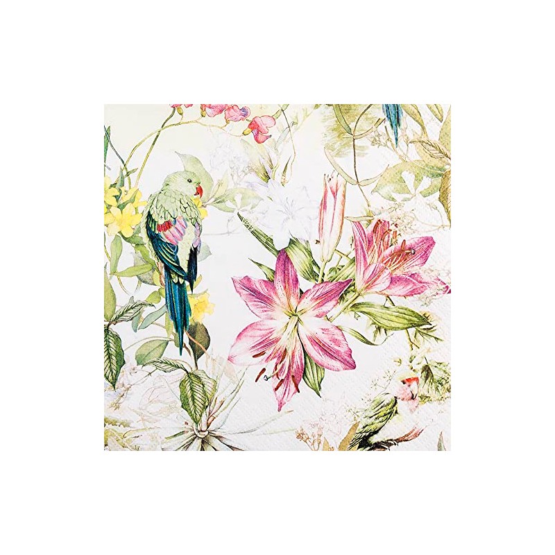 Home Fashion Lunch Napkin Flora and Fauna 33X33 cm, Multi-Colour,