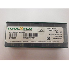 10pc) ToolFlo Bantam CDCD 50.5 GP22 Coated Carbide Indexable Boring Inserts Tool Flo Made in USA