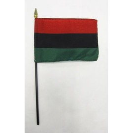 African American - 4"x6" Stick Flag