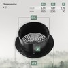 Vent Systems 6'' Inch - Black - Plastic - Dismantable