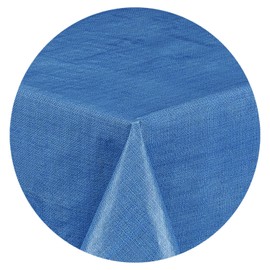 Cafe Deauville Vinyl Tablecloth Chambray 60" x 84" [Kitchen]