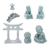 SUPERFIDINGS 7 Styles Pagoda Lion Garden Statue Japanese Pagoda Torii