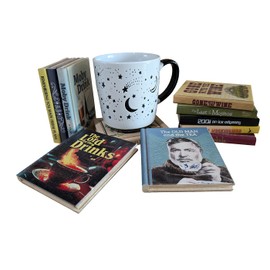 Solid Wood Book Shaped Coasters w/drinking puns