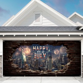 6 x 13 FT Large Patriotic American Flag Garage Door Decoration