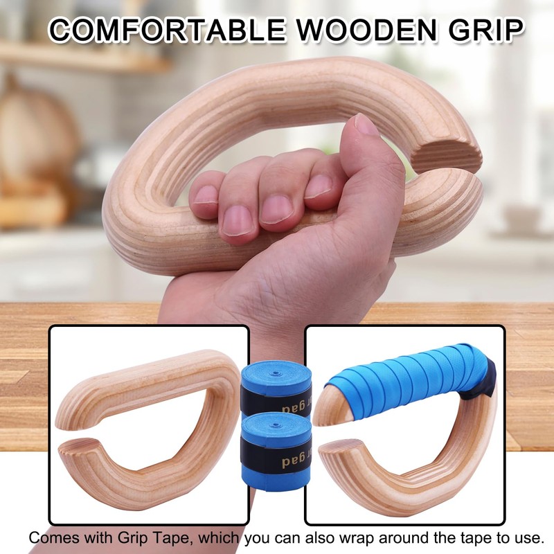 J Bryant Pull Up Assistance Resistance Bands Handles, Unique Wooden