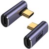 ShineeKee 90 Degree Right Angle USB C Adapter 40Gbps Data