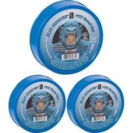 Milrose 70885 Blue Monster 1/2 Inch x 1429 Inch Blue Teflon Tape (3 Pack)